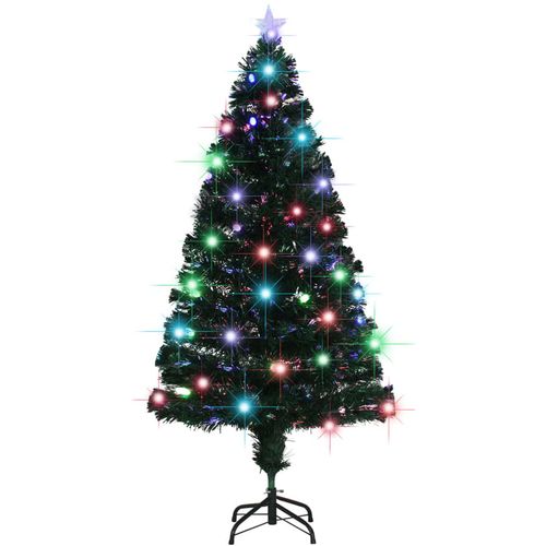 Umjetno božićno drvce sa stalkom LED 150 cm optička vlakna slika 21