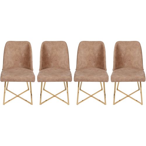 Hanah Home Madrid 913 V4  Gold
Brown Chair Set (4 Pieces) slika 4