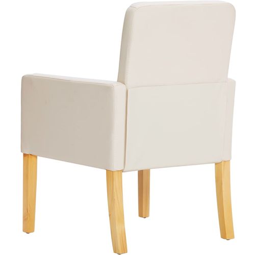 Blagovaonske stolice od umjetne kože 6 kom krem slika 20