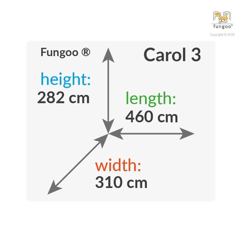 Fungoo Set CAROL 3 Sivo-bijeli - Drveno dječije igralište slika 3