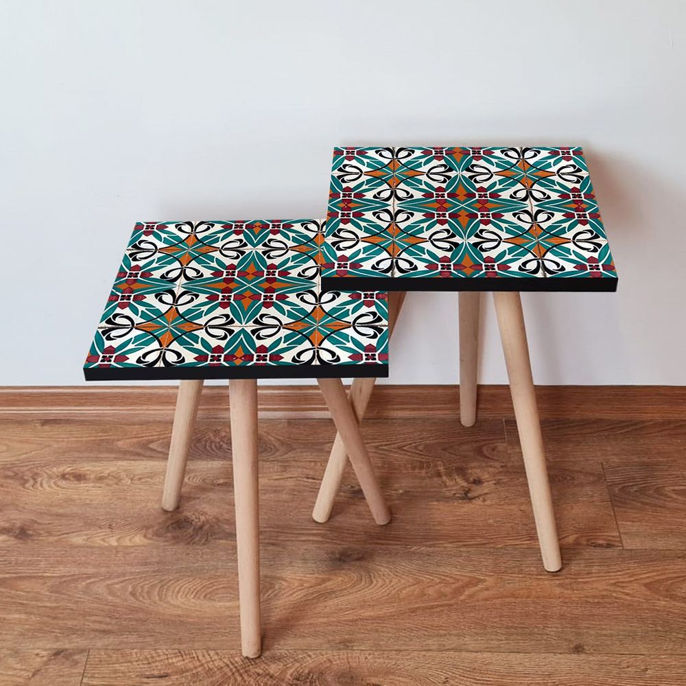 Nesting stolovi 2Shp28 - (2 komada) - boje: višebojno slika 1
