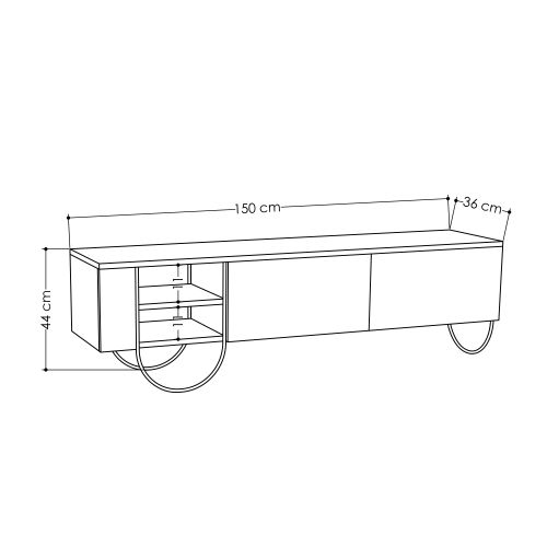 Woody Fashion Stalak za televizor, Bijela boja, Norfolk Tv Stand - White slika 4