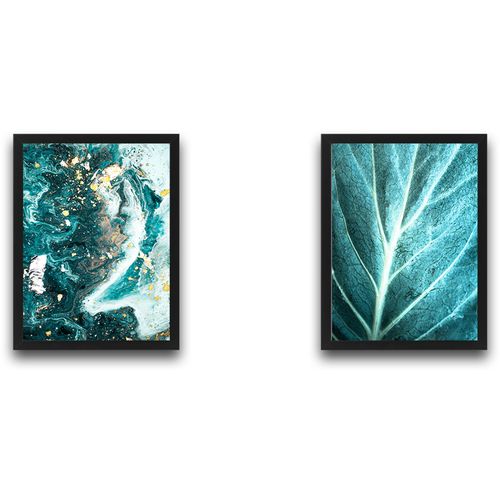 Wallity Uokvirena slika (2 komada), Turquoise Set slika 2