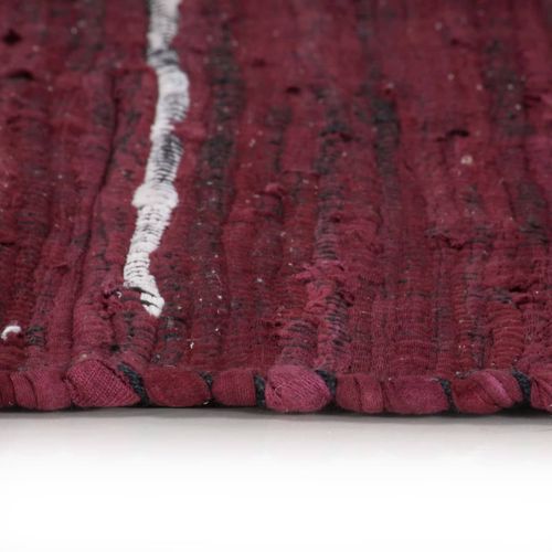 Ručno tkani tepih Chindi od pamuka 160x230 cm bordo slika 4