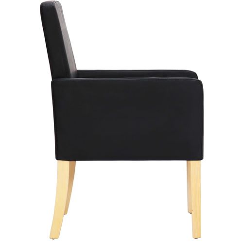 Blagovaonske stolice od umjetne kože 4 kom crne slika 27