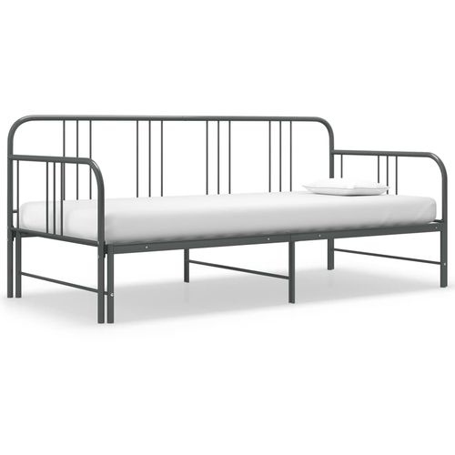 Okvir za krevet na razvlačenje sivi metalni 90 x 200 cm slika 1