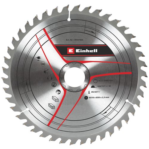 Einhell Pribor za stacionarne testere Set reznih listova 3 kom 210x30 T24/42/60 slika 5