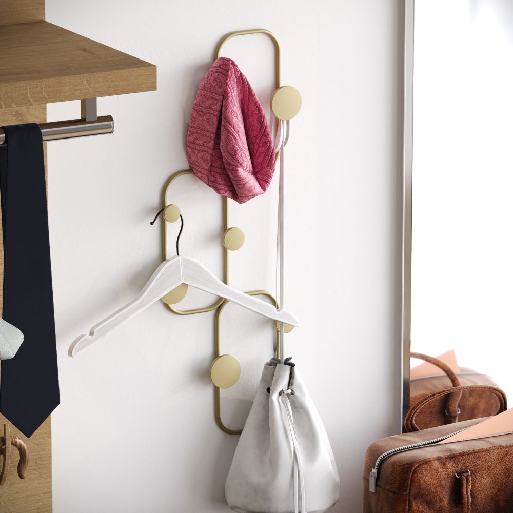 Metal wall hook Lizzard-A, colour: gold slika 3