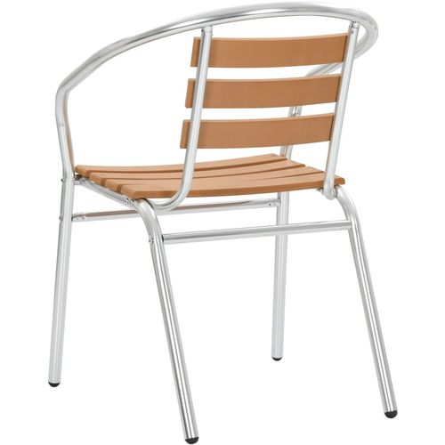 Složive vrtne stolice od aluminija i WPC-a 2 kom srebrne slika 22