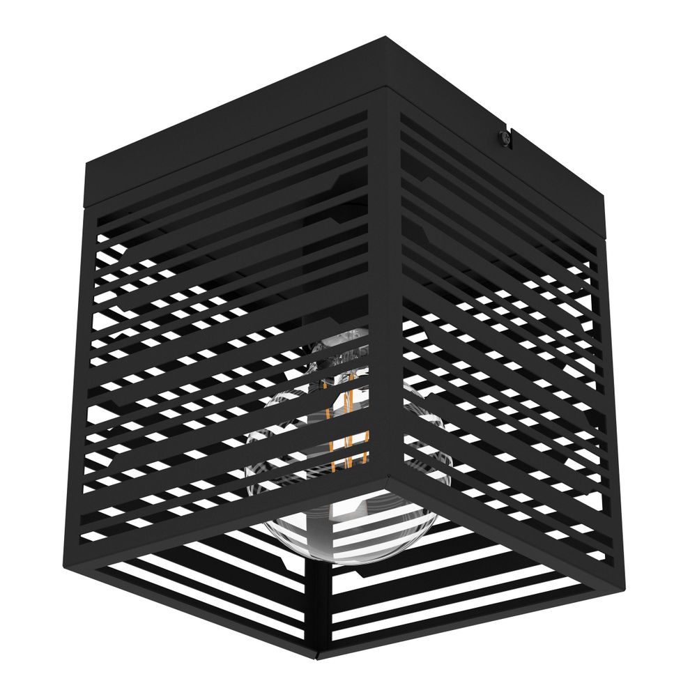 Eglo Stropna Lampa 'Piedritas' E27, Crna slika 1