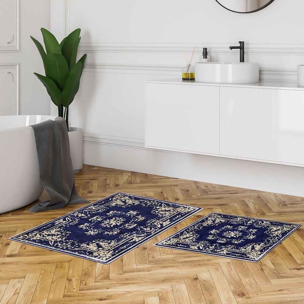 Set višebojnih prostirki za kupatilo Kt481 (2 komada) slika 1