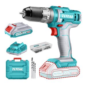TOTAL Akumulatorska udarna bušilica 20V/1500rpm/22500bpm/45Nm/P20S/ INDUSTRIAL (SET Baterija 2x2Ah, Punjač, Kofer) (TIDLI201452E)