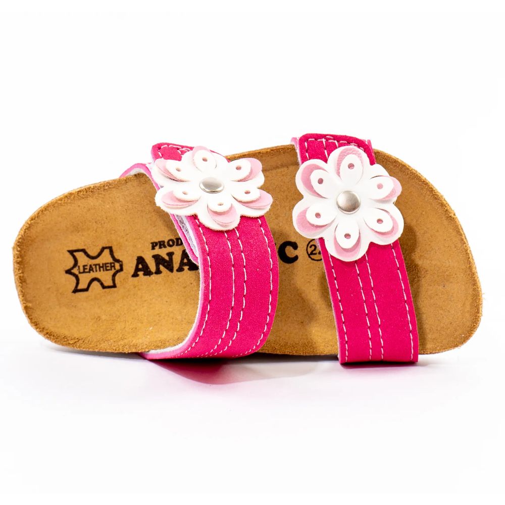 Vesna Dječije anatomske papuče Flowers, Ciklama slika 3