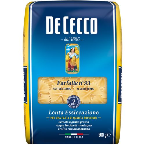 DE CECCO tjestenina 93 farfalle 500g slika 1