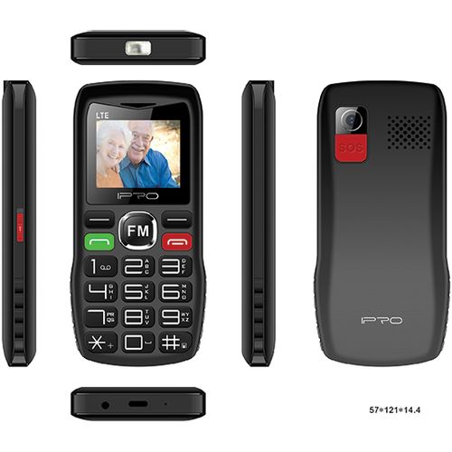 IPRO Senior F188 black Feature mobilni telefon 2G/GSM/800mAh/32MB/DualSIM/Srpski jezik~1 slika 2