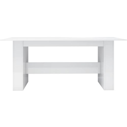Blagovaonski stol visoki sjaj bijeli 180 x 90 x 76 cm iverica slika 43