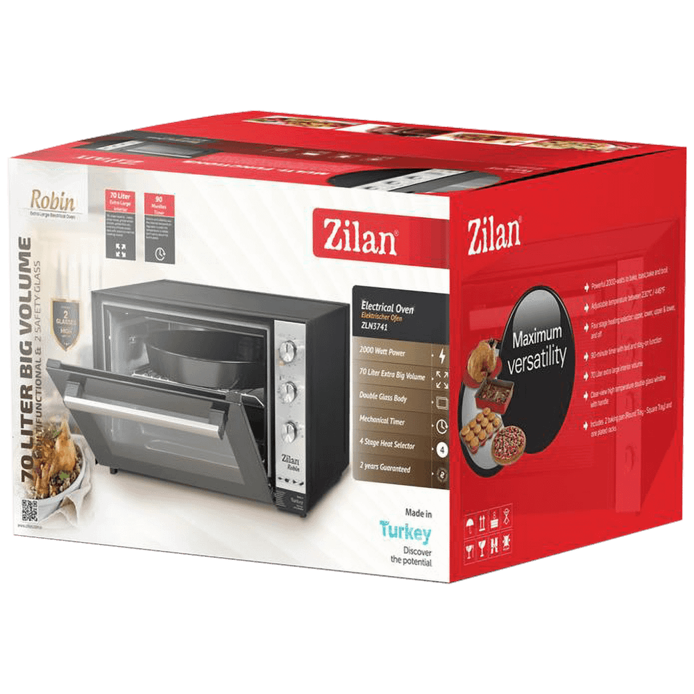 Zilan Mini pećnica, zapremina 70 l, 2000 W, crna - ZLN3741 slika 3
