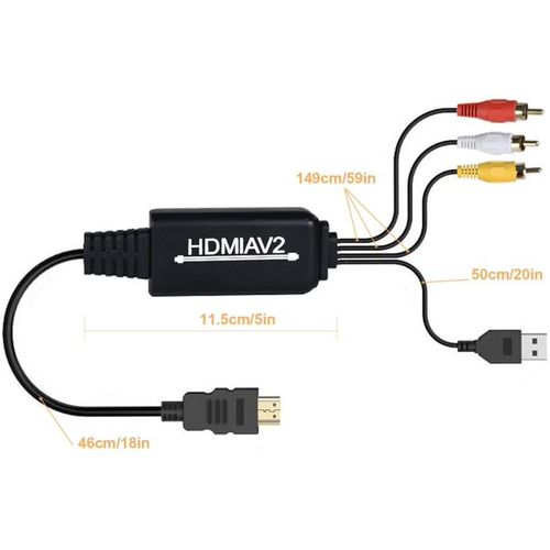 HDMI na AV konvertor kabl KT-HAV1-1.8M slika 3