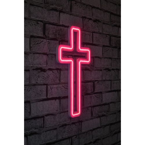 Wallity Ukrasna plastična LED rasvjeta, Cross Sign - Pink slika 10