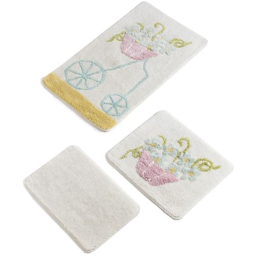 Alacati - Yellow Multicolor Bathmat Set (3 Pieces) slika 3