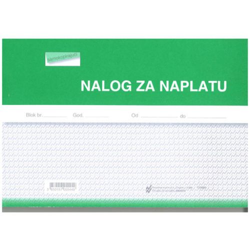 NN-NCR NALOG ZA NAPLATU; Blok 3 x 50 listova, 21 x 14,8 cm slika 1