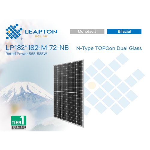 PV modul LEAPTON,580W,BF,N tip,300mm slika 1