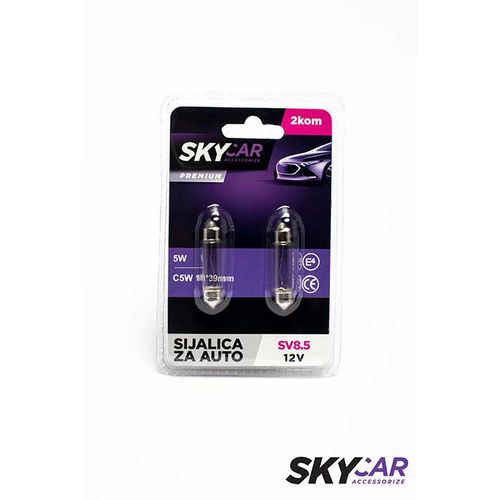 SkyCar Sijalica 12V 5W SV8,5-8 C5W 2 kom slika 1