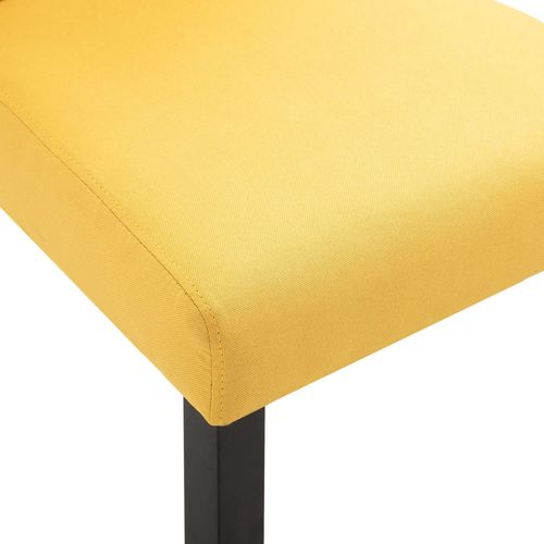 Blagovaonske stolice od tkanine 2 kom žute slika 8
