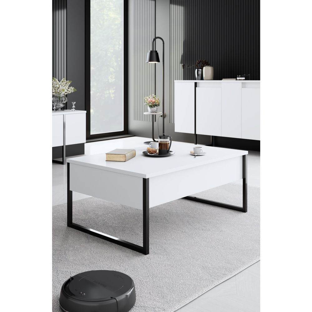 Luxe - Set namještaja za dnevni boravak u bijeloj i crno-bijeloj boji slika 4