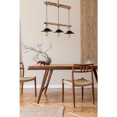 David 3 Lü Yanık Sıralı Metal Başlıklı Sarkıt Brown
Black Chandelier slika 1