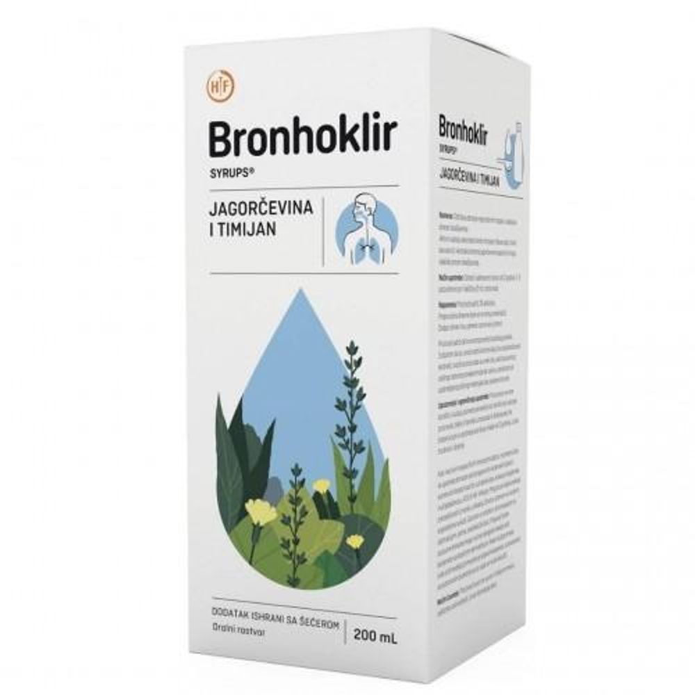 Bronhoklir Sirup jagorčevina i timijan 200Ml slika 1