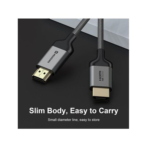 SWISSTEN kabel HDMI 2.0, 60Hz, 18GB/s, 4K, do 21:9, 2m, pozlaćeni konek, crni slika 8