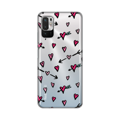 Torbica Silikonska Print Skin za Xiaomi Redmi Note 10 5G Heart Pattern slika 1