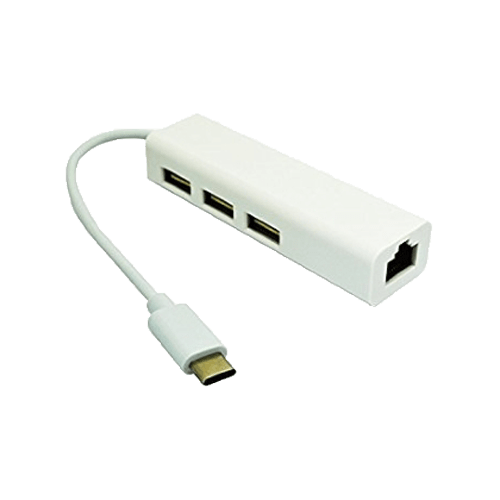 USB E-Green HUB USB 3.1 tip C - 3port USB2.0 + 1 port fast Ethernet RJ/45 slika 1