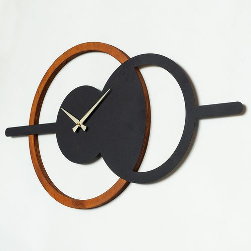 Geometric Wooden Metal Wall Clock - APS116 Black
Walnut Decorative Metal Wall Clock slika 3