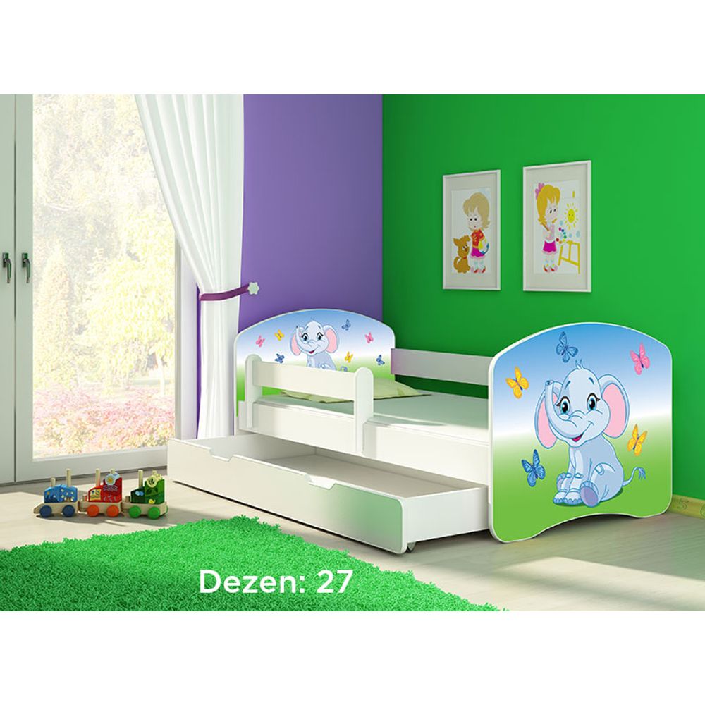 ACMA Dječiji krevet Acma II sa ladicom White - 180x80cm - Dezen 27 slika 2
