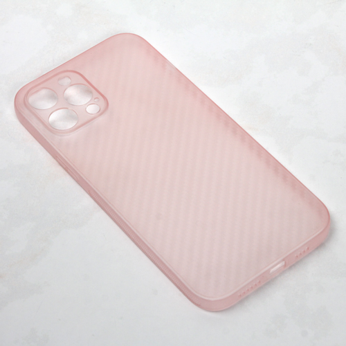 Torbica Carbon fiber za iPhone 12 Pro Max 6.7 roze slika 1