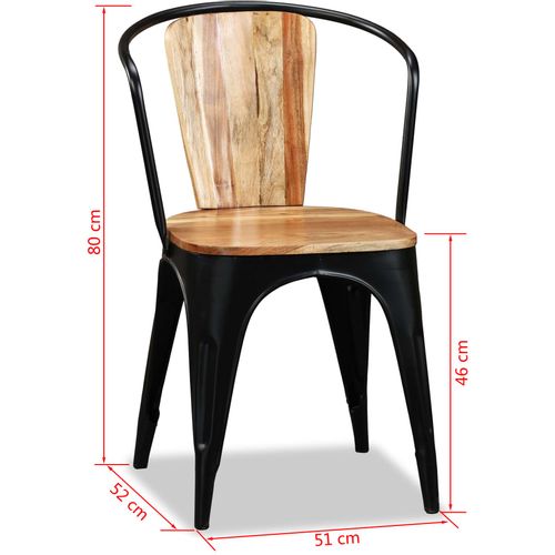 Blagovaonske stolice od masivnog bagremovog drva 2 kom slika 69
