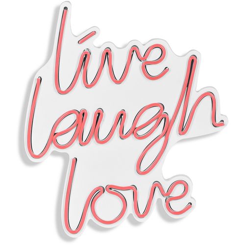Wallity Live Laugh Love - Roze Dekorativno Plastično Led Osvetljenje slika 6