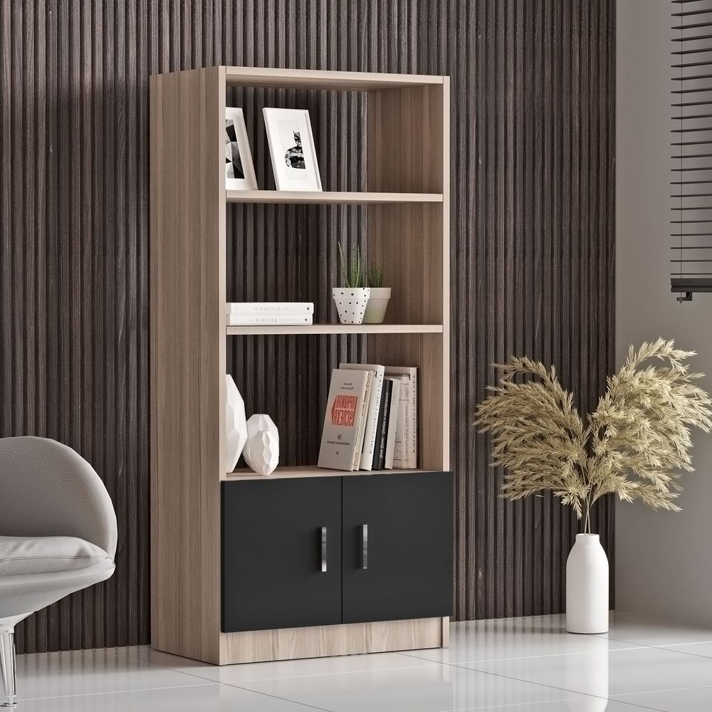 Set Kancelarijskog Namještaja Vo15-Ob Oak Black slika 5