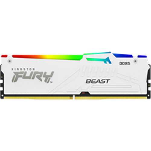 Kingston KF556C40BWAK2-32 DDR5 32GB (2x16GB) 5600MHz CL40 DIMM [FURY Beast] White RGB XMP slika 1