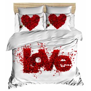 193 Red
White Double Duvet Cover Set