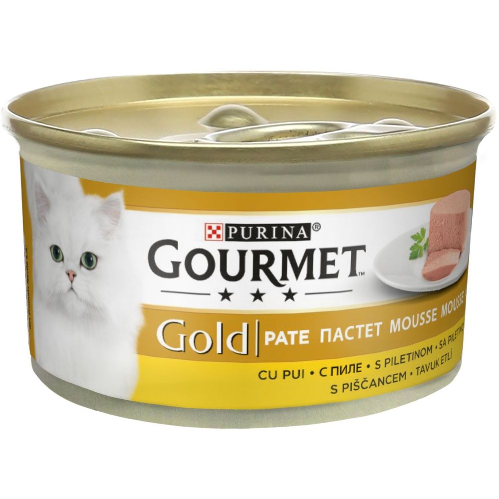 GOURMET GOLD Hrana za mačke, mousse Piletina, 85g slika 1