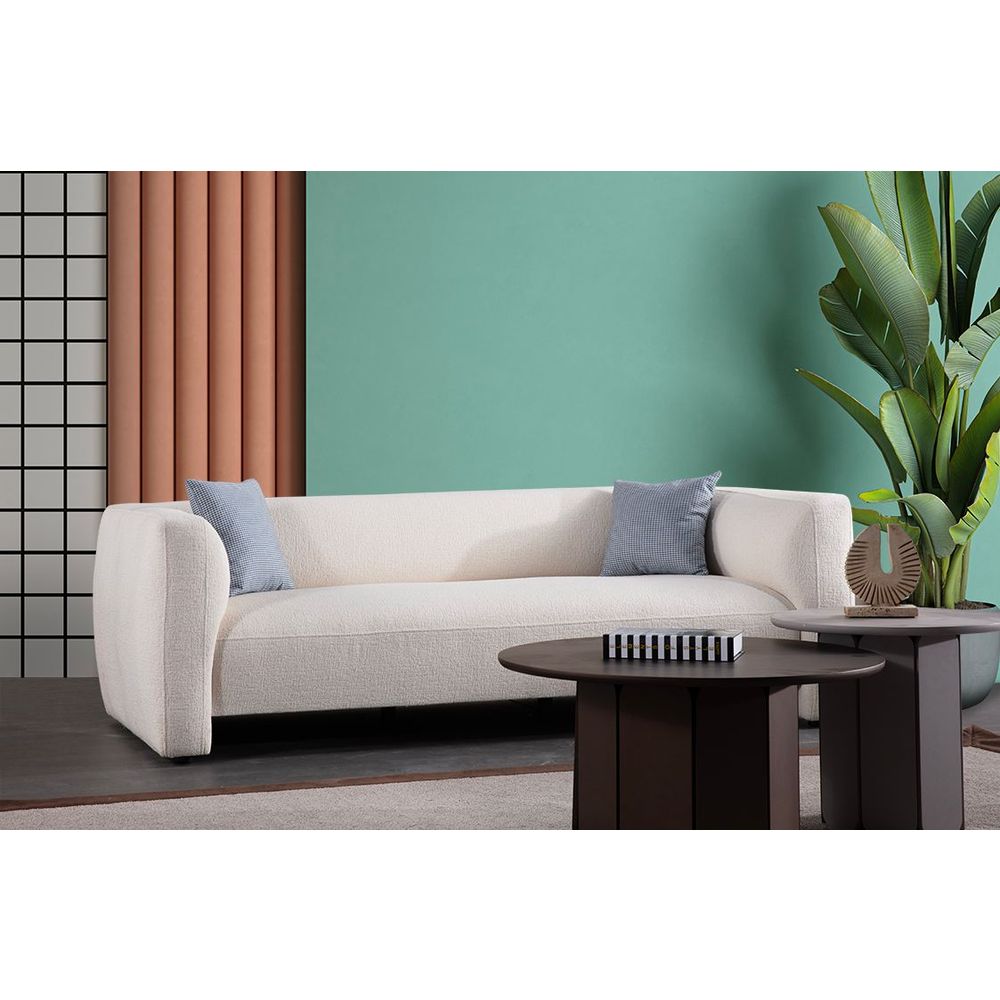 Sofa za tri osobe Rena - bijela boja slika 1