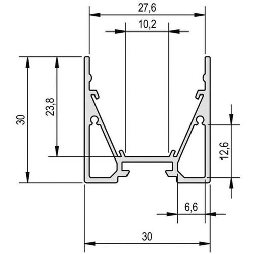 Barthelme  62399811  62399811  profil              aluminij  (D x Š x V) 1000 x 30 x 30 mm    1 St. slika 2