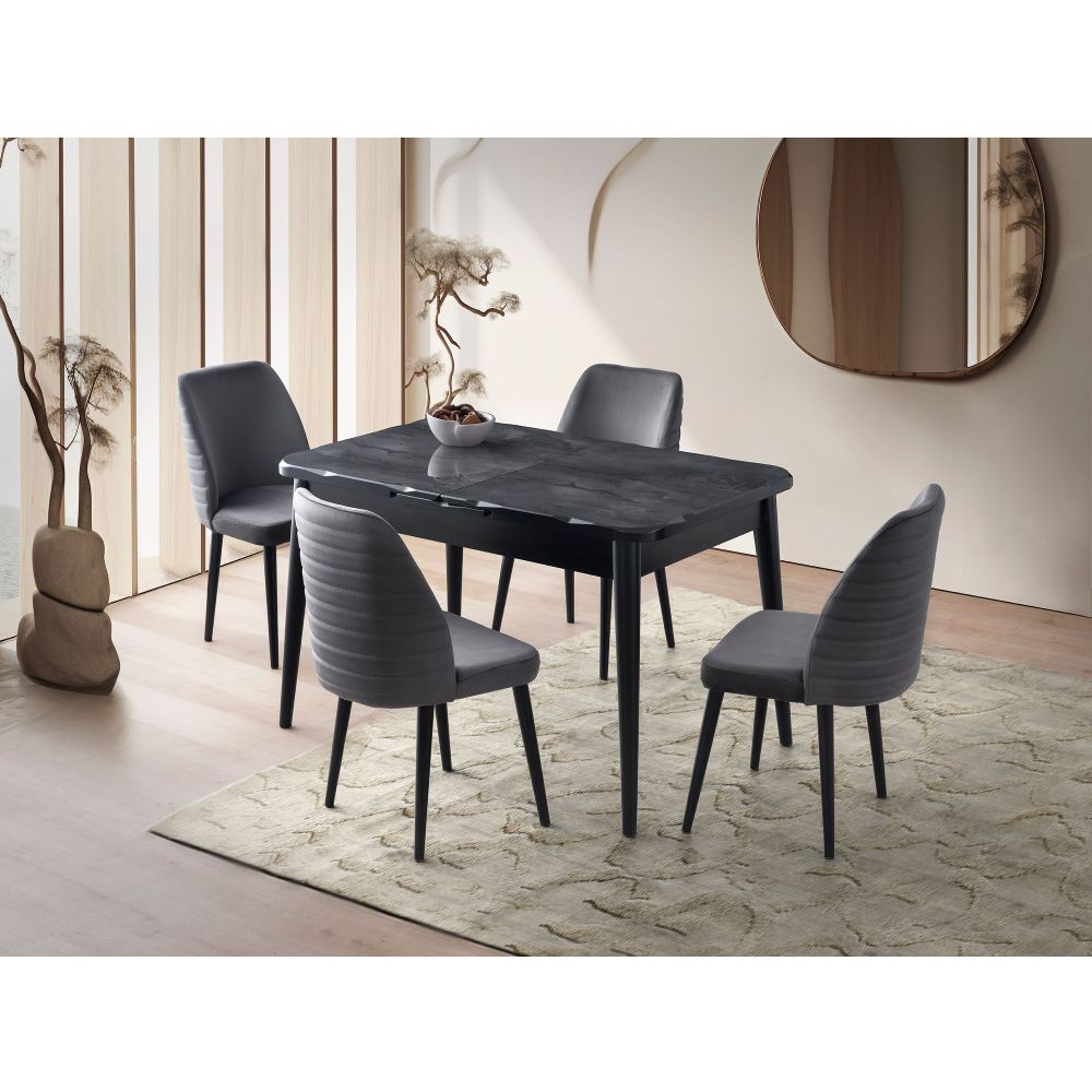 Crea - 2941 Crni Produživi Trpezarijski Sto slika 6