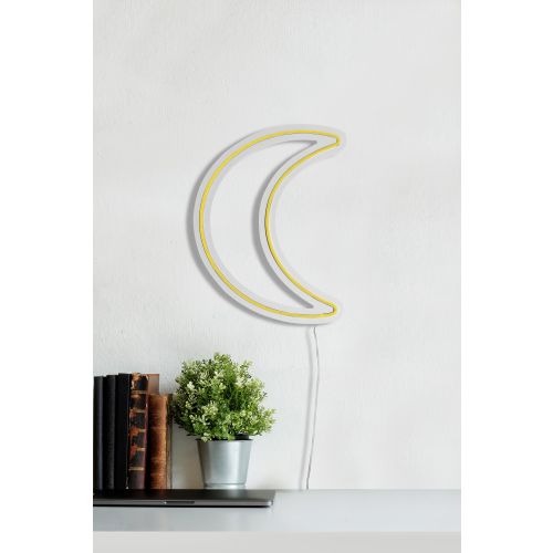 Wallity Ukrasna plastična LED rasvjeta, Crescent - Yellow slika 4