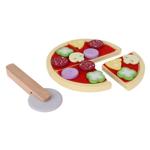 EcoToys 4221 drvena pizza s rezačem slika 1