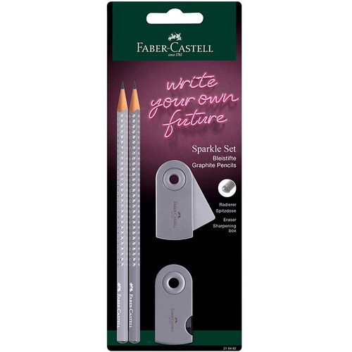 Grafitna olovka FC Sparkle set polyblister 2 graf. ol + rezač +gumica dapple gray 218482 slika 1