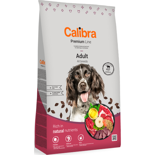 Calibra Dog Premium Line Adult Beef, potpuna suha hrana za odrasle pse svih pasmina, 12 kg slika 1